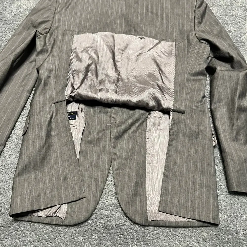 Lanificio T. G. Di Fabio Blazer Mens 40R Italy Wool Suit Sport Coat Striped